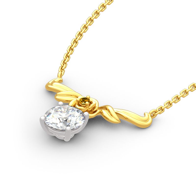 Vintage Flower Round Cut Sterling Silver Necklace-JE-Juri Elle