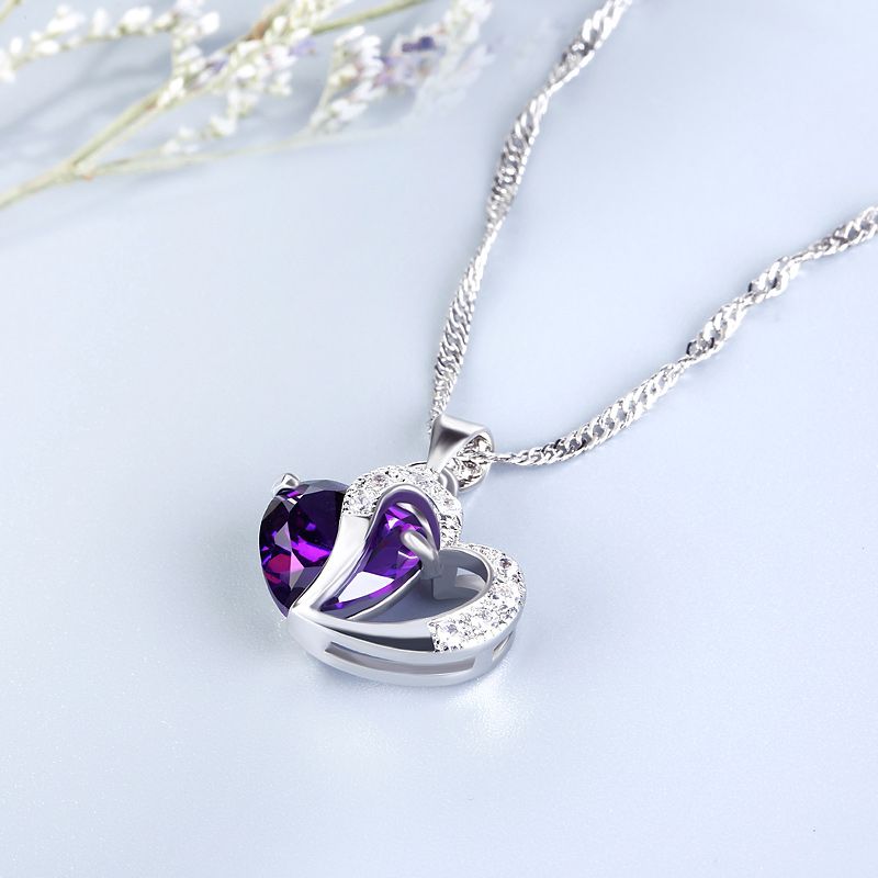 Heart Cut Sterling Silver Pendant Necklace-JE-Juri Elle