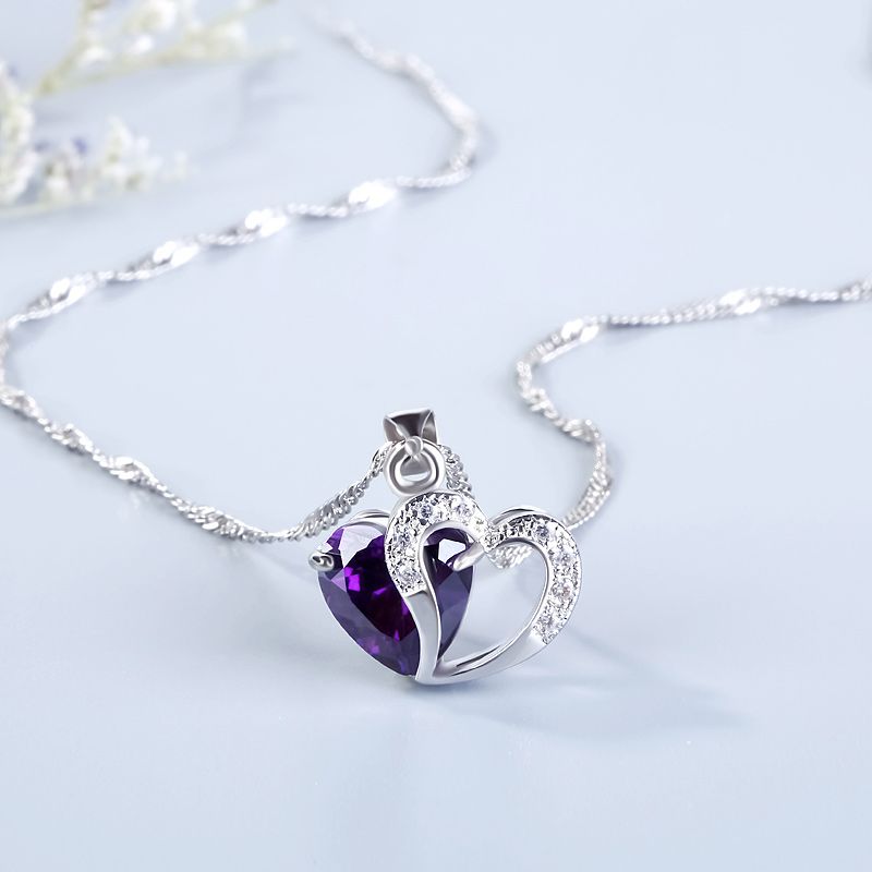Heart Cut Sterling Silver Pendant Necklace-JE-Juri Elle