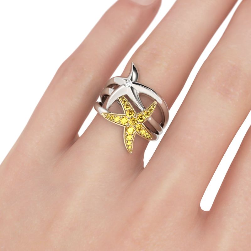 Starfish Sterling Silver Ring-JE-Juri Elle
