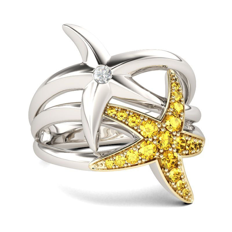 Starfish Sterling Silver Ring-JE-Juri Elle