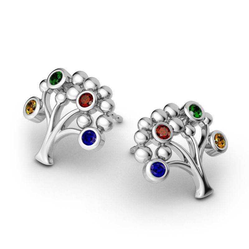 Sapling Stud Earrings-JE-Juri Elle