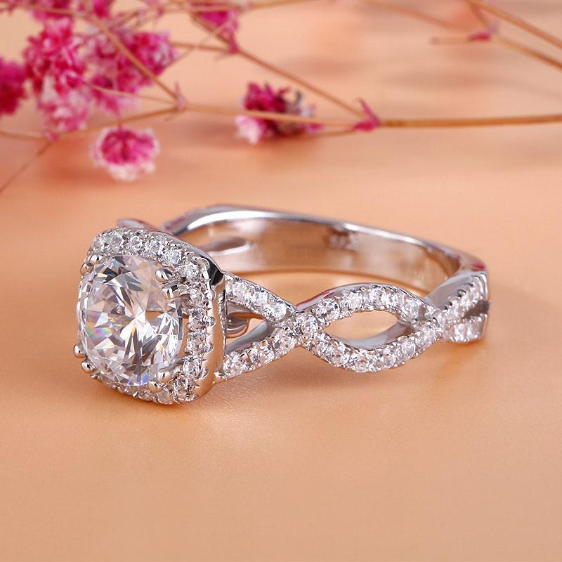 Twist Round Cut Sterling Silver Ring-JE-Juri Elle