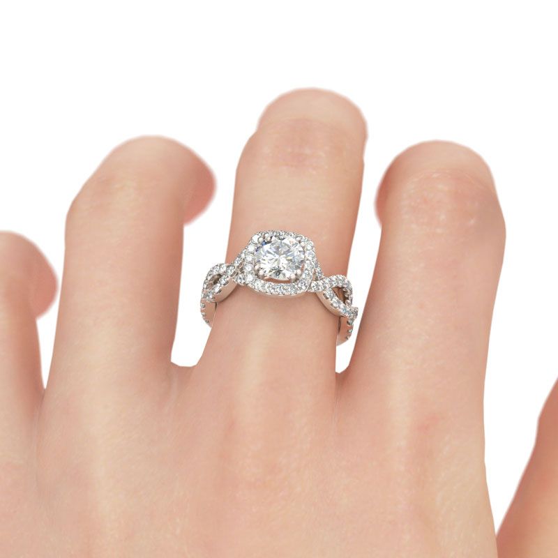 Twist Round Cut Sterling Silver Ring-JE-Juri Elle