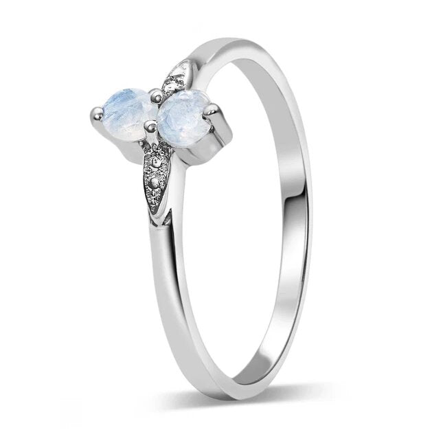 Moonstone Ring - Petite Double-MM-Juri Elle