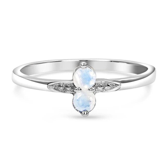 Moonstone Ring - Petite Double-MM-Juri Elle