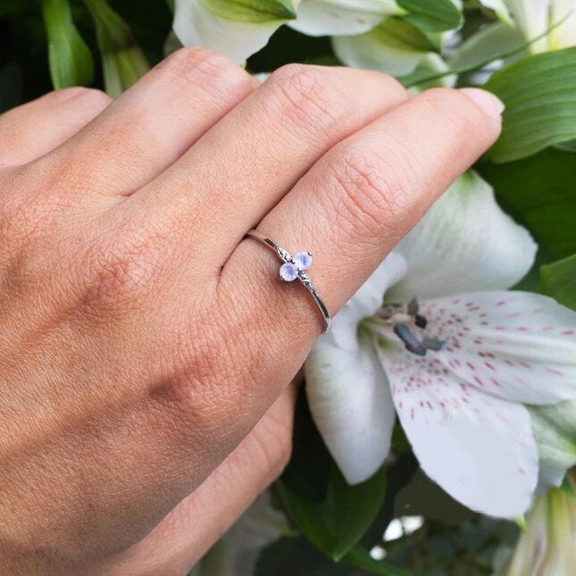 Moonstone Ring - Petite Double-MM-Juri Elle