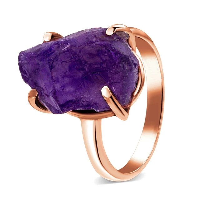 Raw Crystal Ring - Amethyst-MM-Juri Elle