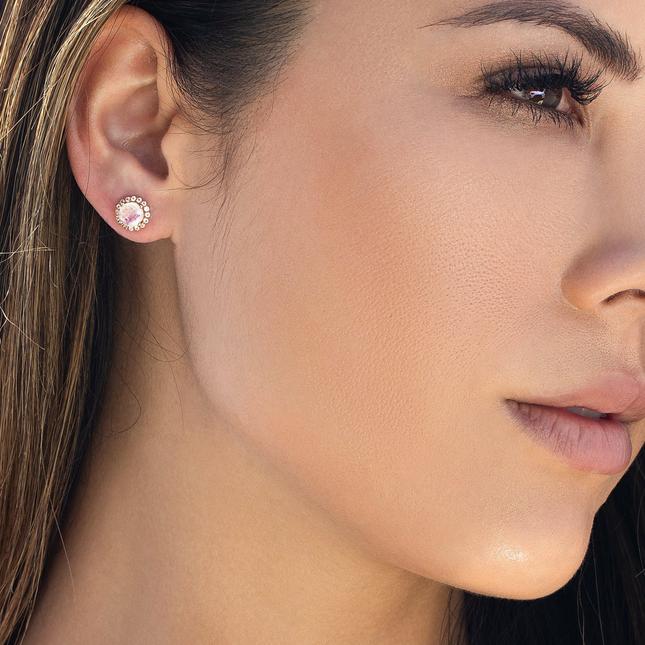 Moonstone Earrings - Venus Studs-MM-Juri Elle