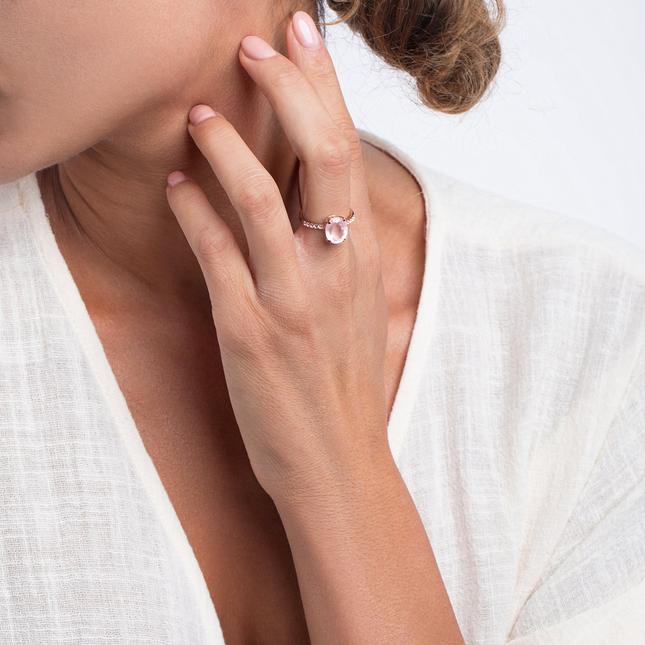 Rose Quartz Ring - Harlow-MM-Juri Elle