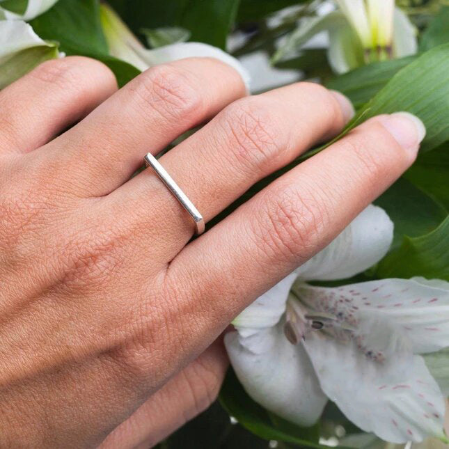 Silver Ring - Simplistic Line-MM-Juri Elle