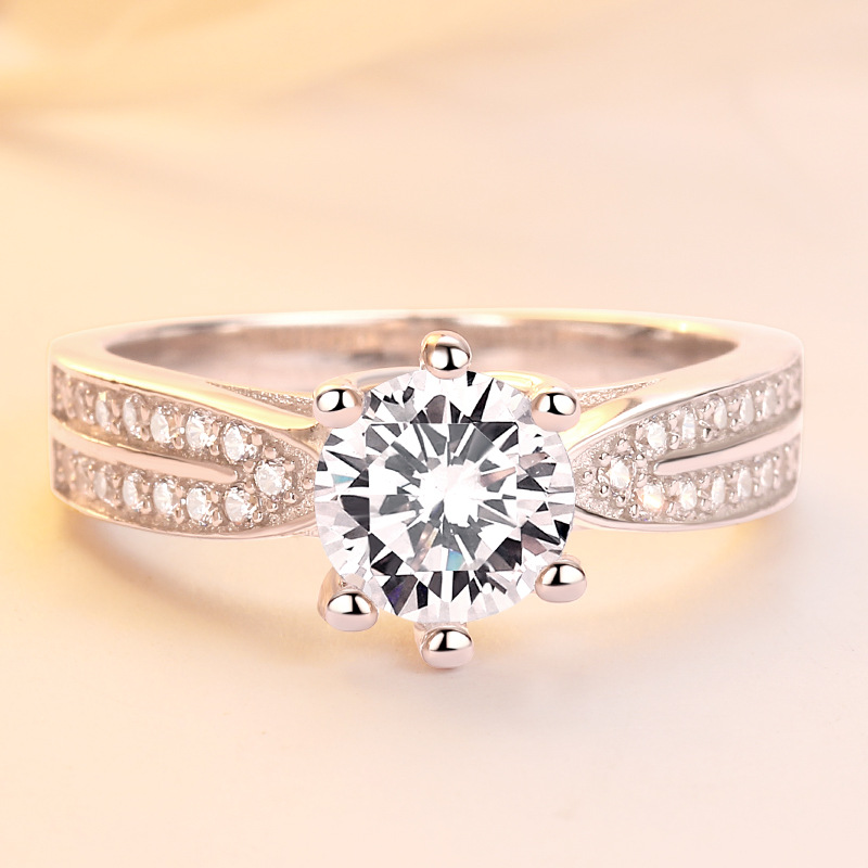 Classic Round Cut Sterling Silver Ring-TL-Juri Elle