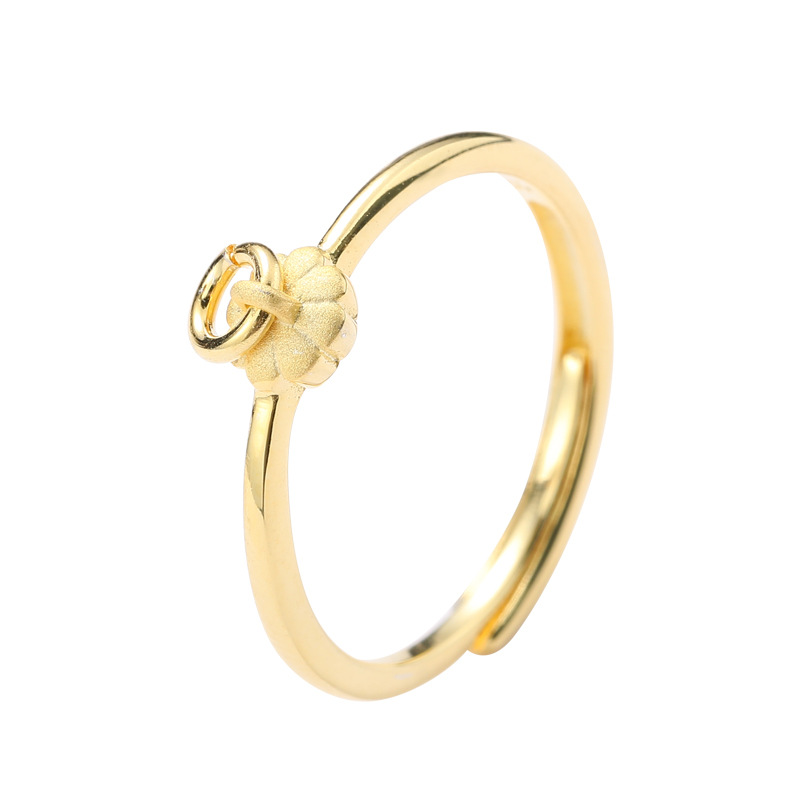 Simple Petals Sterling Silver Plated Gold Ring