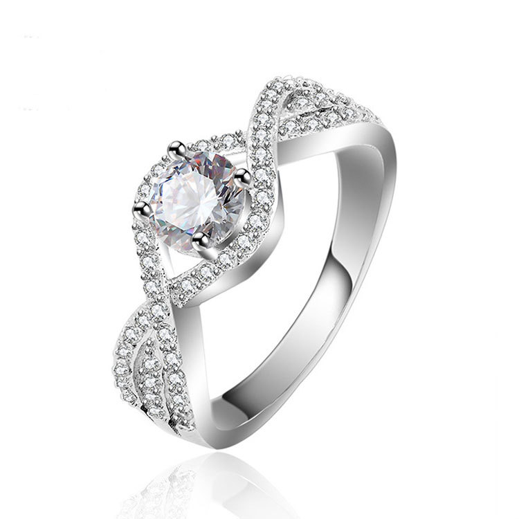 Shiny Round Cut Sterling Silver Ring-TL-Juri Elle
