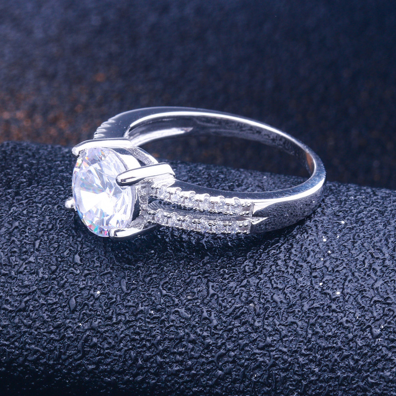Classic Round Cut Sterling Silver Ring-TL-Juri Elle