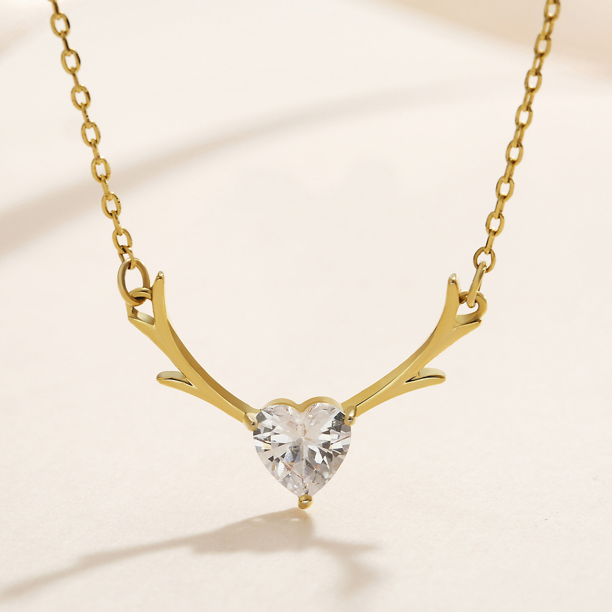 Elk Heart Cut Sterling Silver Necklace