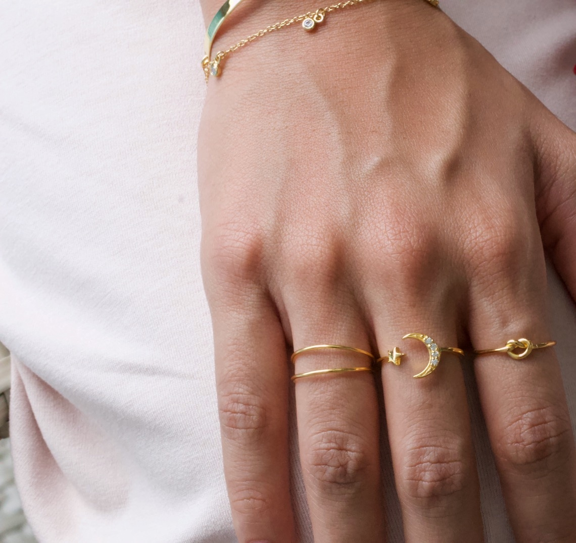 Chic Double Ring Gold-J&CO-Juri Elle