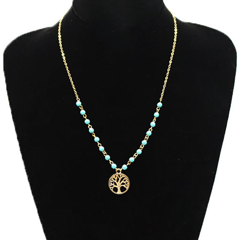 Bohemian Lucky Tree Tassel Necklace