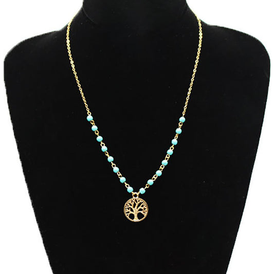 Bohemian Lucky Tree Tassel Necklace
