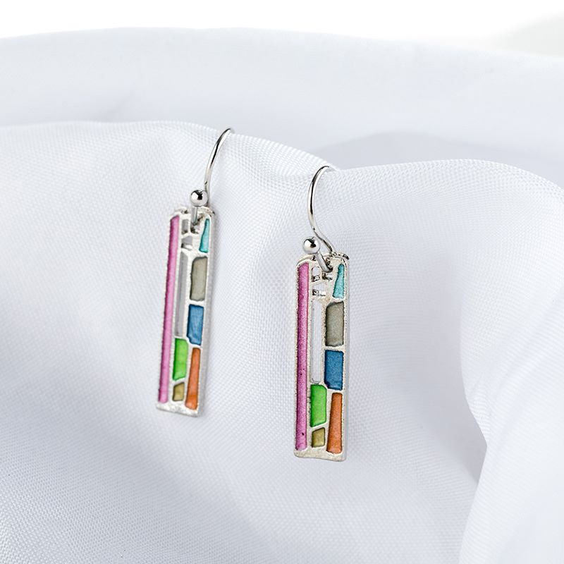 Bohemian Multicolored Floral Drop Earrings