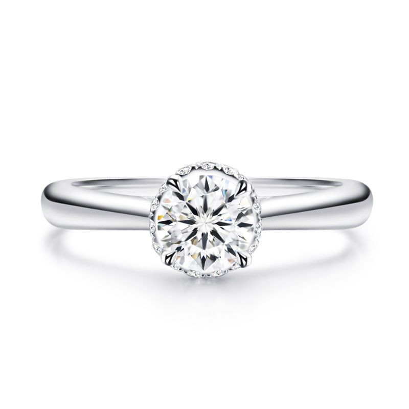 Solitaire Round Cut Sterling Silver Ring-JE-Juri Elle