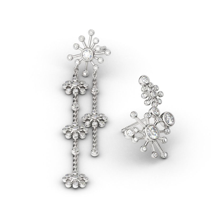Dandelion Mismatched Earrings-JE-Juri Elle
