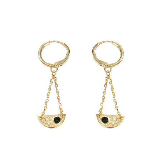 Semicircular Eye Sterling Silver Earring