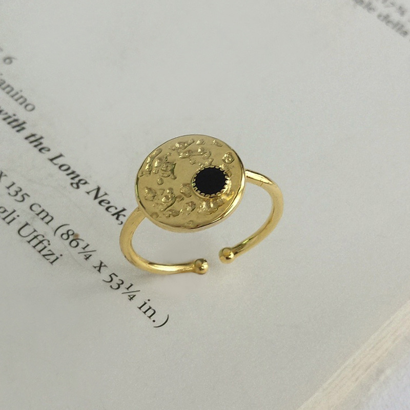 Potholes Epoxy Sterling Silver Ring