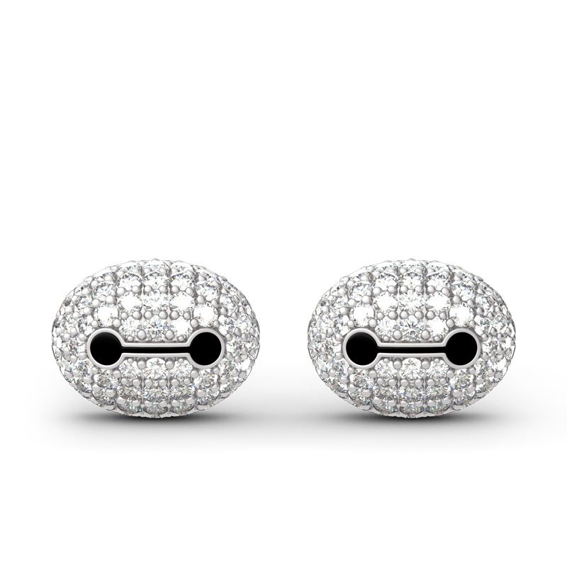 Superhero Baymax Inspired Sterling Silver Stud Earrings-JE-Juri Elle