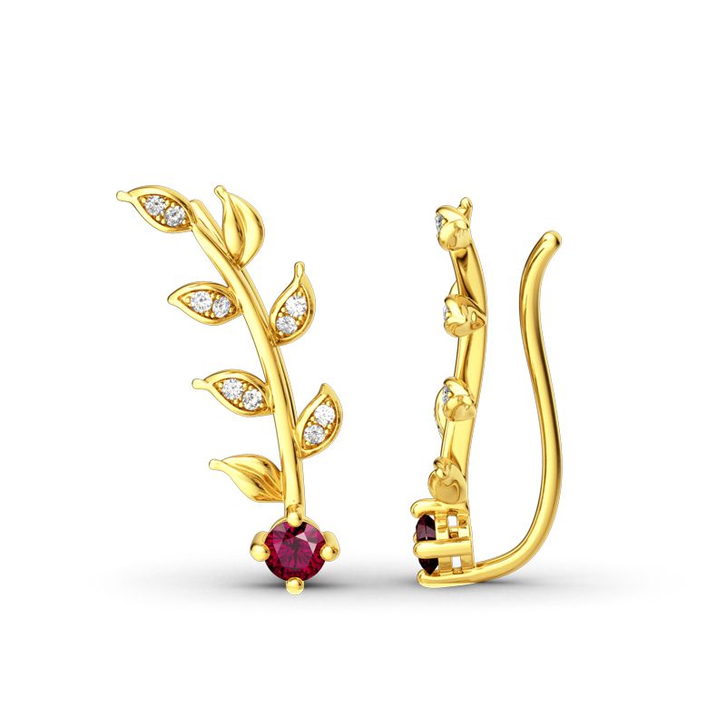 Golden Leaves Earring Climber-JE-Juri Elle