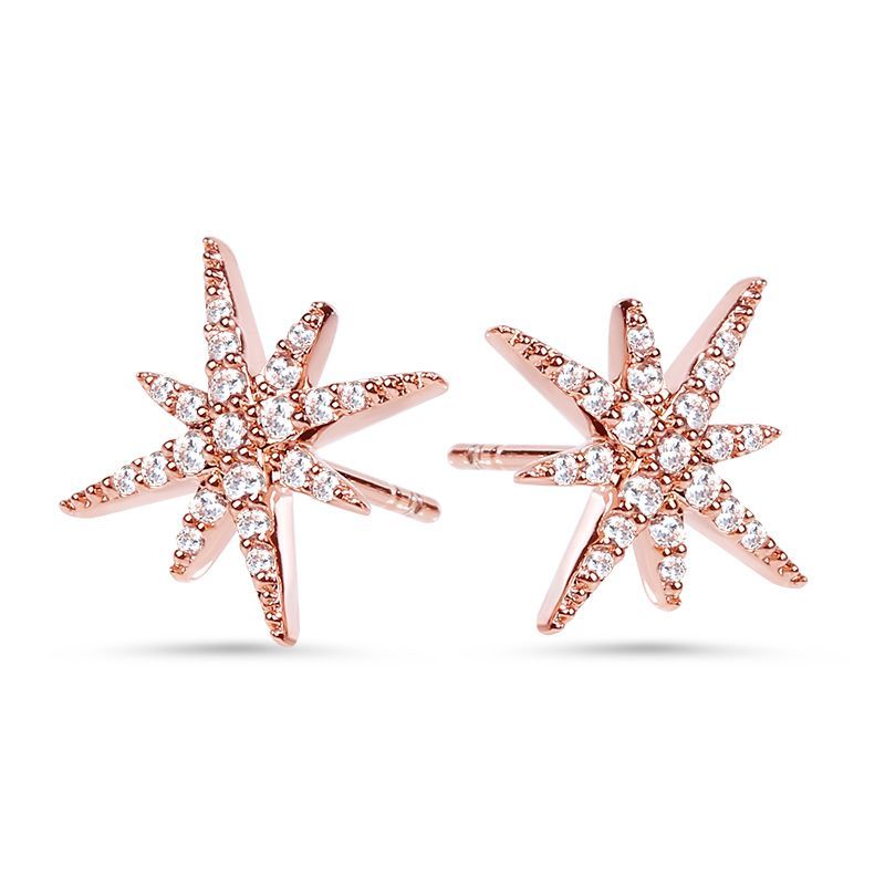Star Sterling Silver Stud Earrings-JE-Juri Elle