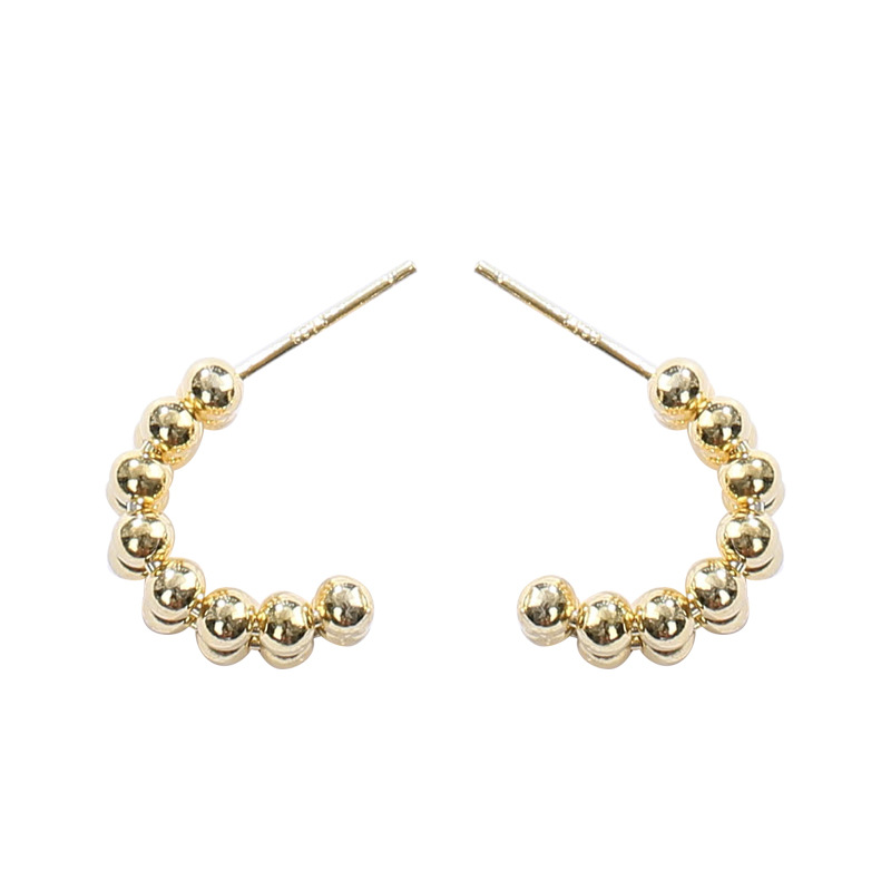 U-shaped Beads Sterling Silver Stud Earring