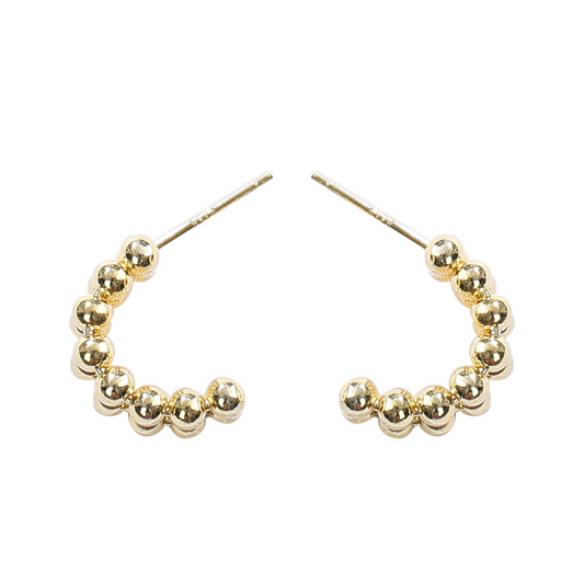 U-shaped Beads Sterling Silver Stud Earring
