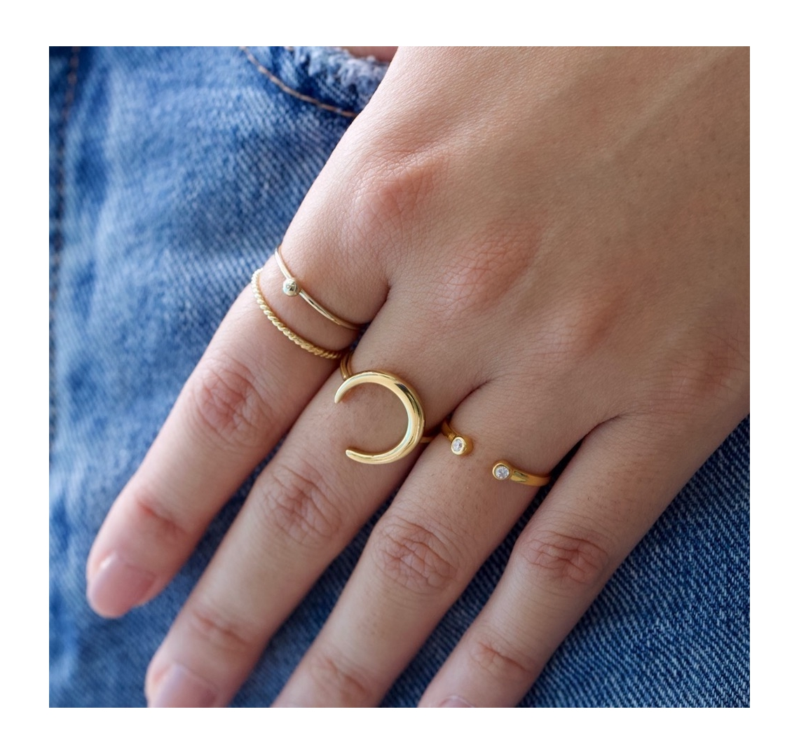 Bezel Double Ring Gold-J&CO-Juri Elle