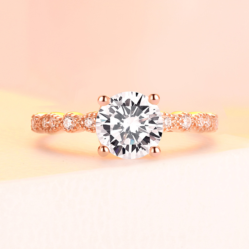 Wedding Round Cut Sterling Silver Ring For Women-TL-Juri Elle