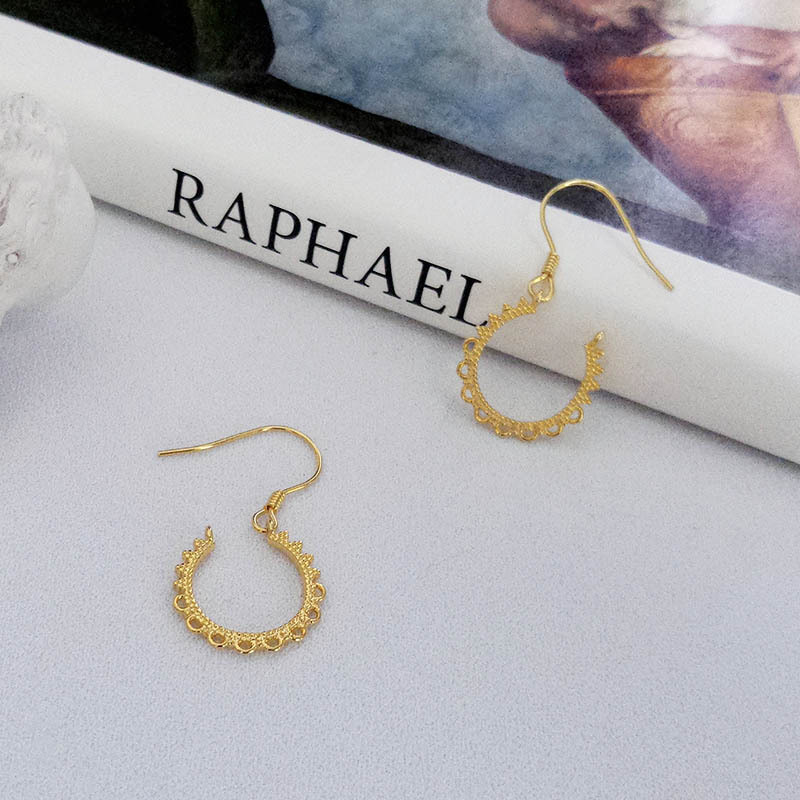 Petal Sterling Silver Plated Gold Earring
