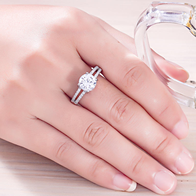 Classic Round Cut Sterling Silver Ring-TL-Juri Elle