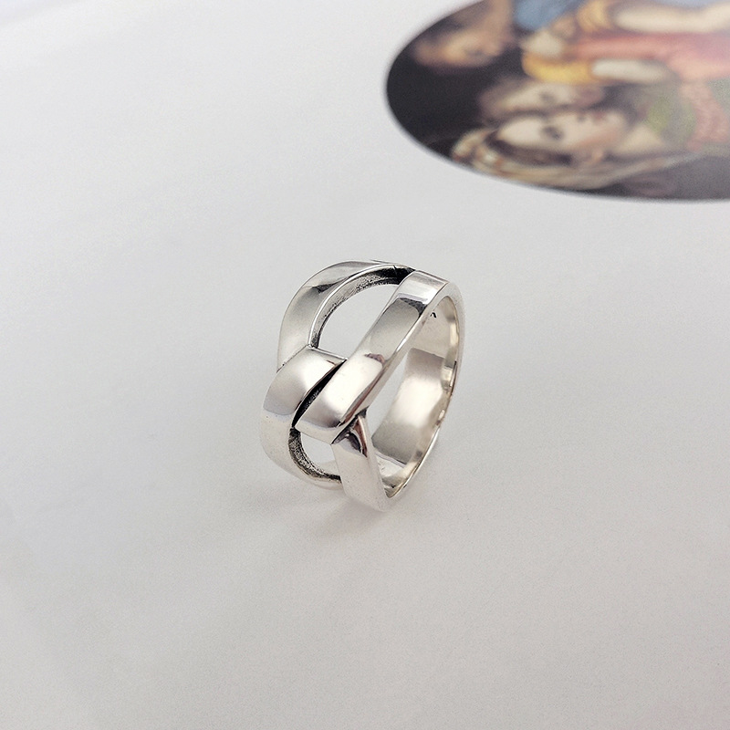 Golden Infinity Sterling Silver Plated Gold Ring