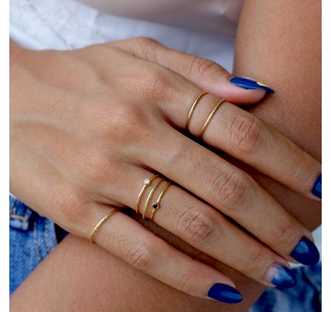 Mini Black Bezel Ring-J&CO-Juri Elle