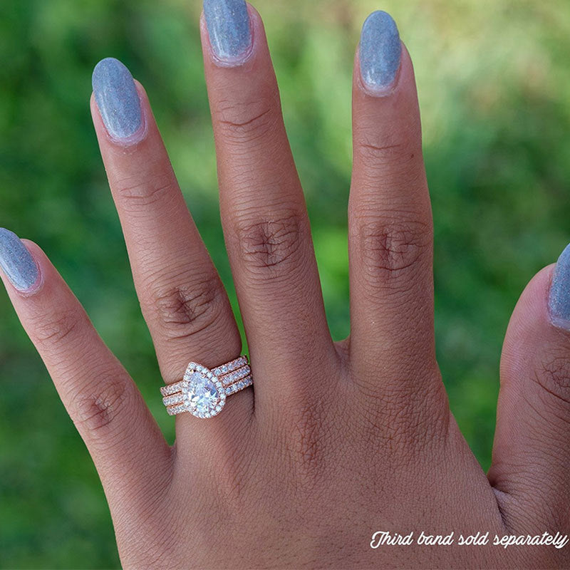 Water Droplets Pear Cut Sterling Silver Ring-TL-Juri Elle