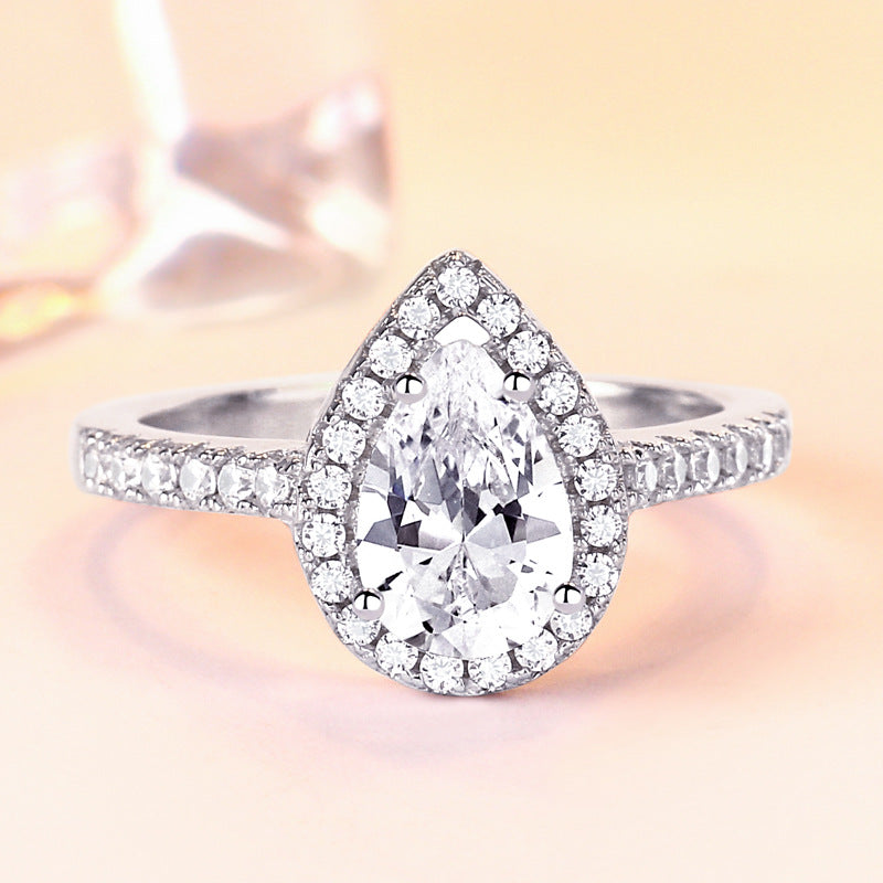 Magic Pear Cut Sterling Silver Ring-TL-Juri Elle