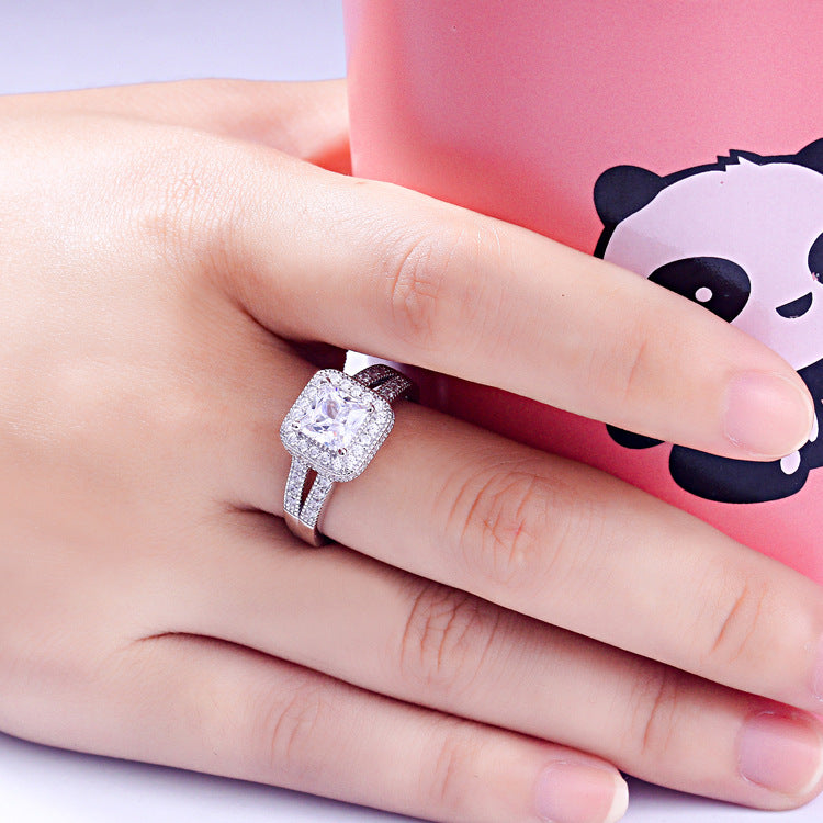 Cherished Princess Cut Sterling Silver Ring-TL-Juri Elle