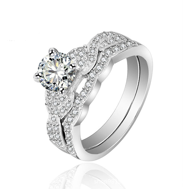 Accompany Round Cut Sterling Silver Ring-TL-Juri Elle