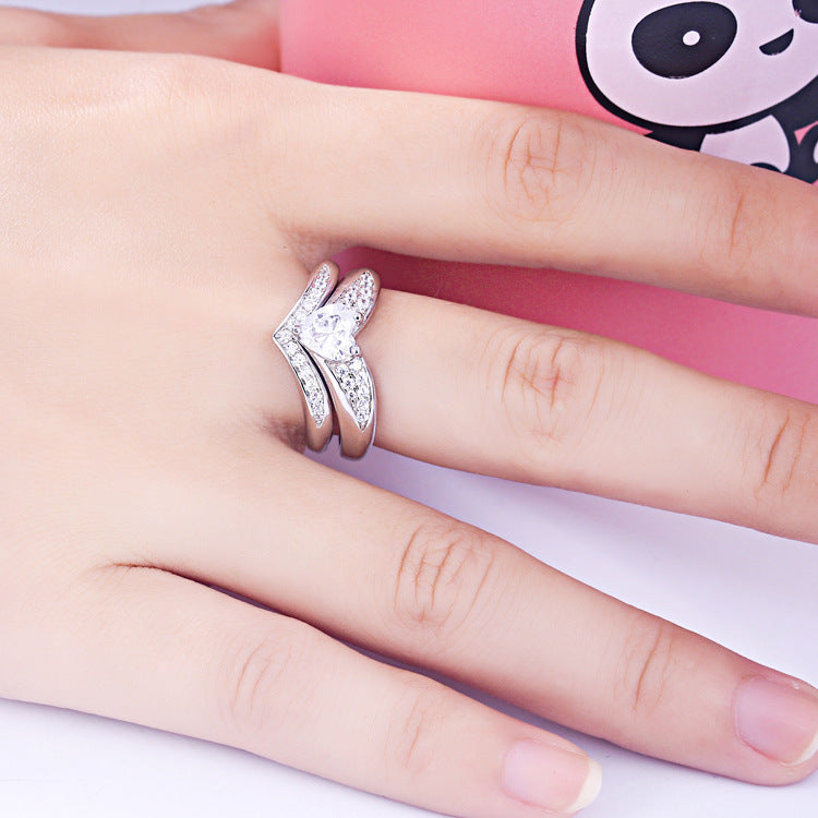 HaiYan Heart Cut Sterling Silver Ring-TL-Juri Elle