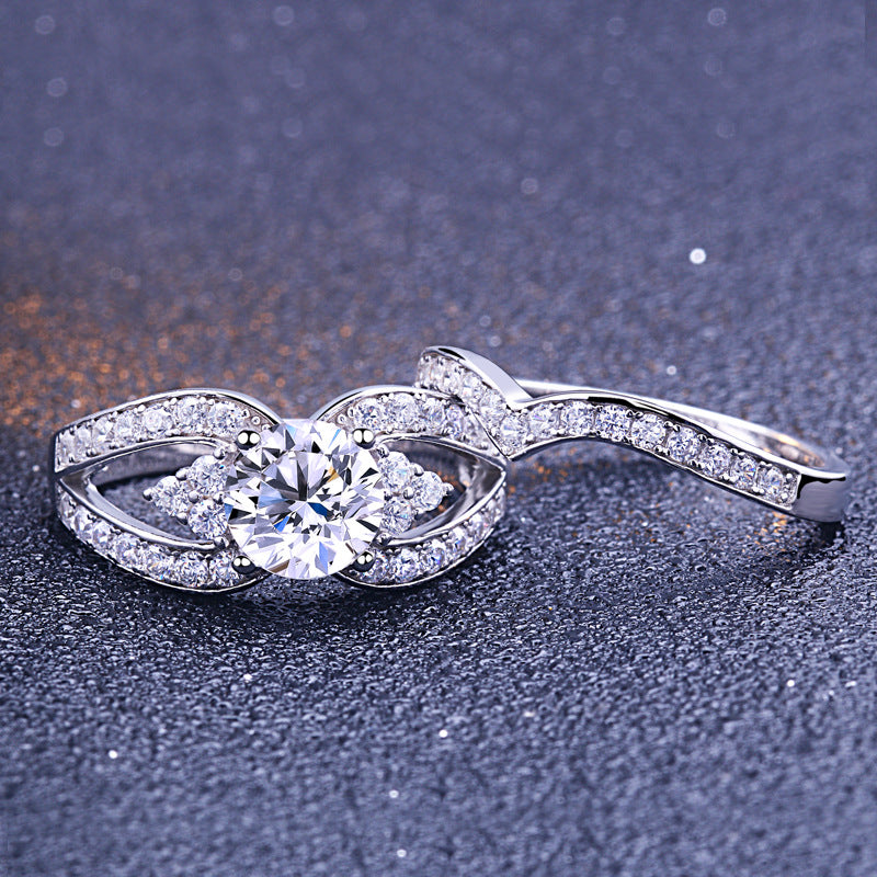 Masquerade Round Cut Sterling Silver Ring-TL-Juri Elle