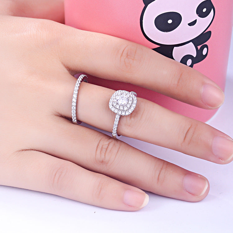 Sunny Round Cut Sterling Silver Ring-TL-Juri Elle