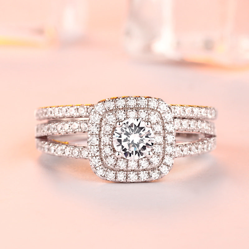 Splendid Round Cut Sterling Silver Ring-TL-Juri Elle