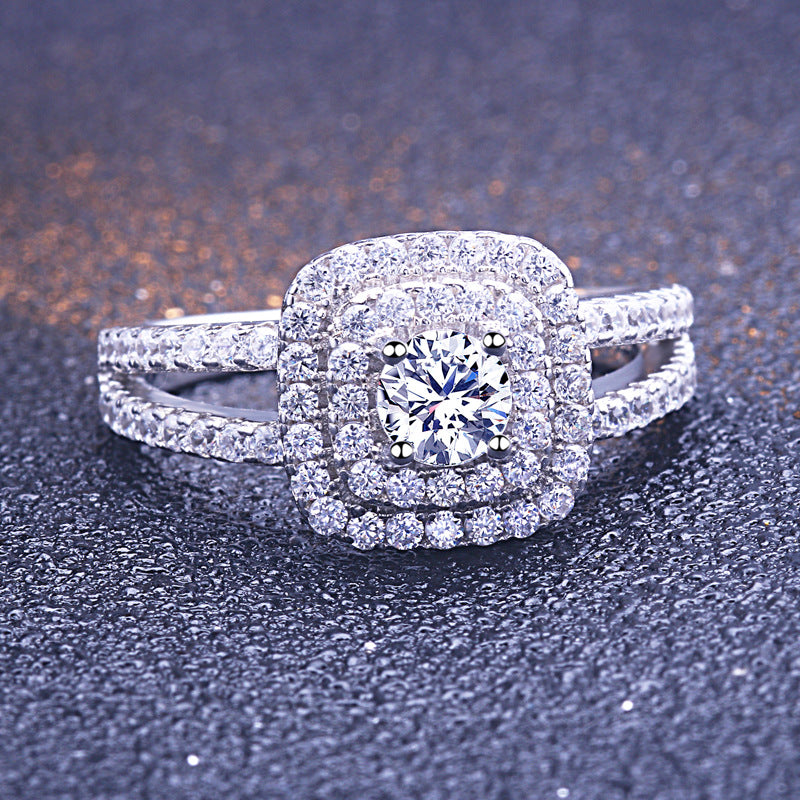 Splendid Round Cut Sterling Silver Ring-TL-Juri Elle