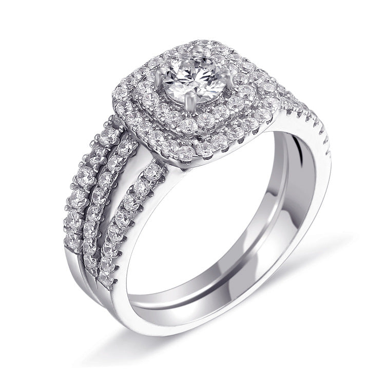 Splendid Round Cut Sterling Silver Ring-TL-Juri Elle