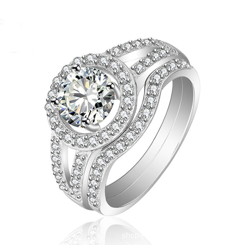 Eye of Happiness Round Cut Sterling Silver Ring-TL-Juri Elle